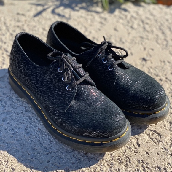 Dr. Martens glitter oxfords suede lace up loafers size 6 new condition 26061 - Picture 1 of 9